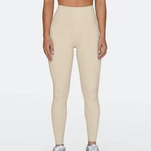Set Active SportBody Leggings High Rise Full Length Ecru Beige Smooth sz Large